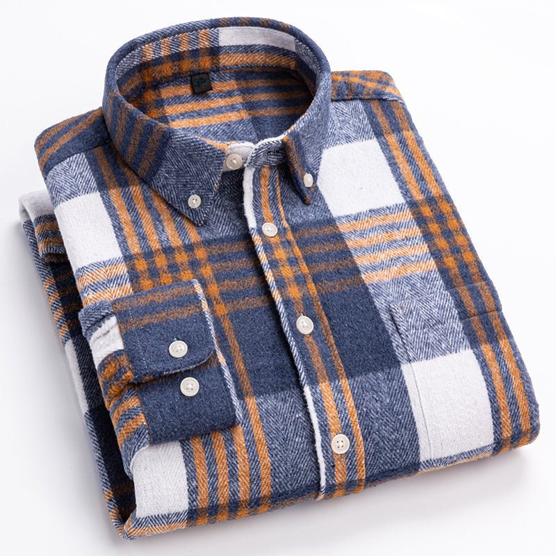 Heren Geruit Overhemd Casual Stijl 3