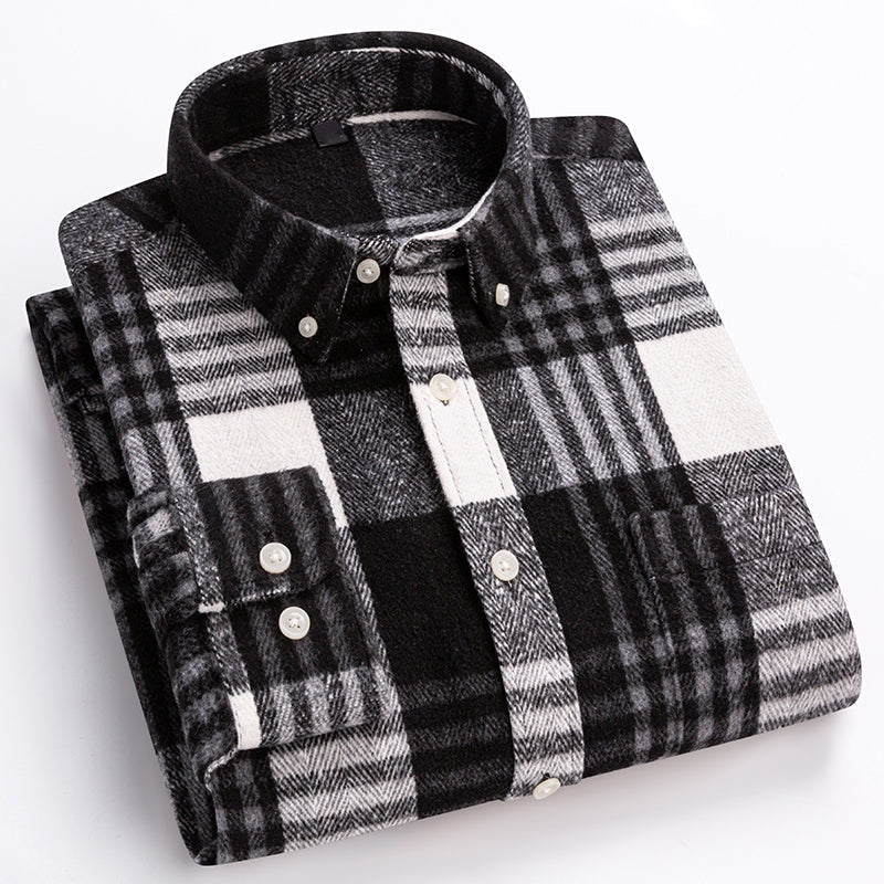Heren Geruit Overhemd Casual Stijl 4