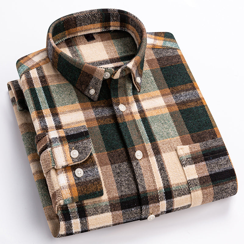 Heren Geruit Overhemd Casual Stijl 5