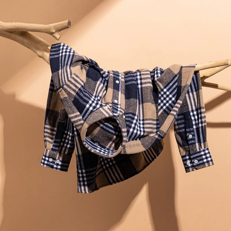 Heren Geruit Overhemd Casual Stijl 6