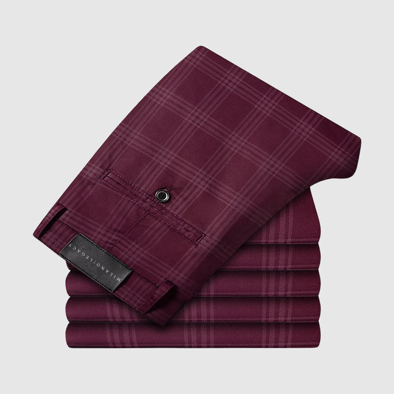 Heren Geruite Broek Met Rechte Pijpen 6