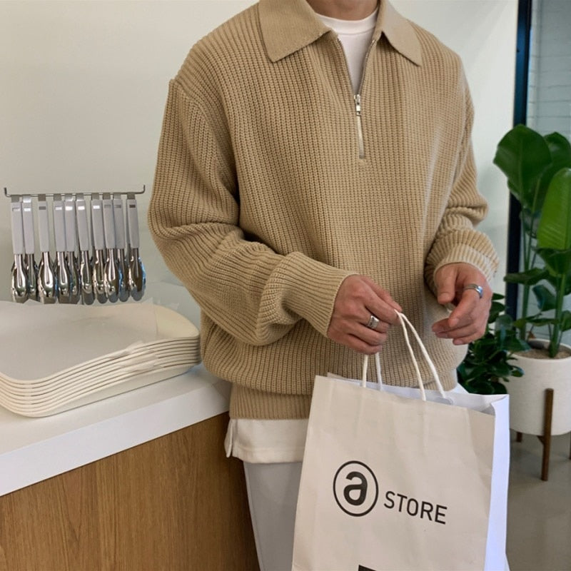 Heren Half Zip Sweater Modern Design 2