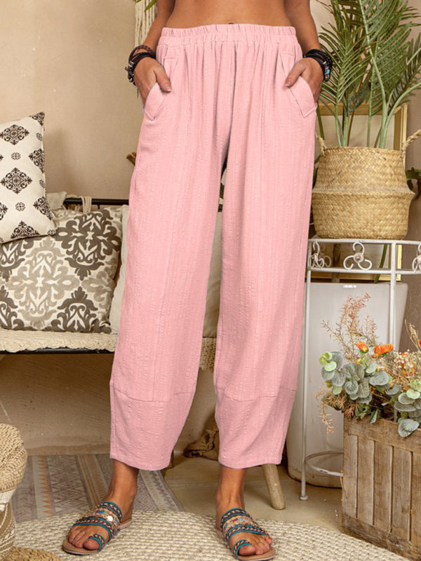 Heren Harem Broek Losse Katoen Linnen Casual 11