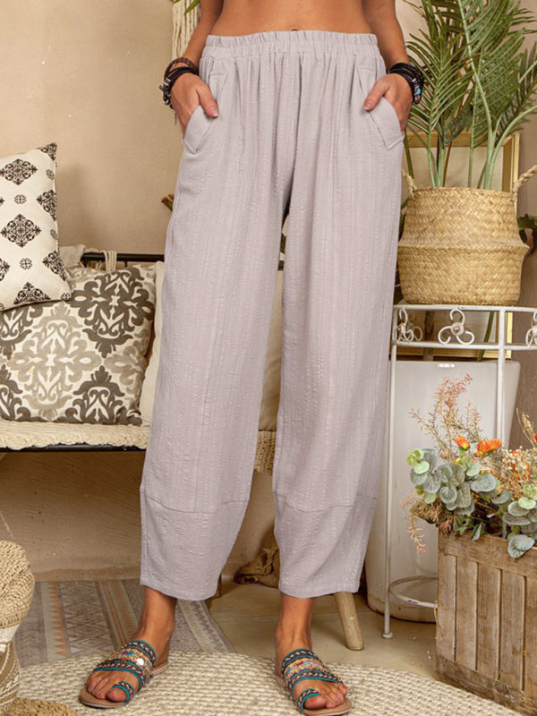 Heren Harem Broek Losse Katoen Linnen Casual 5