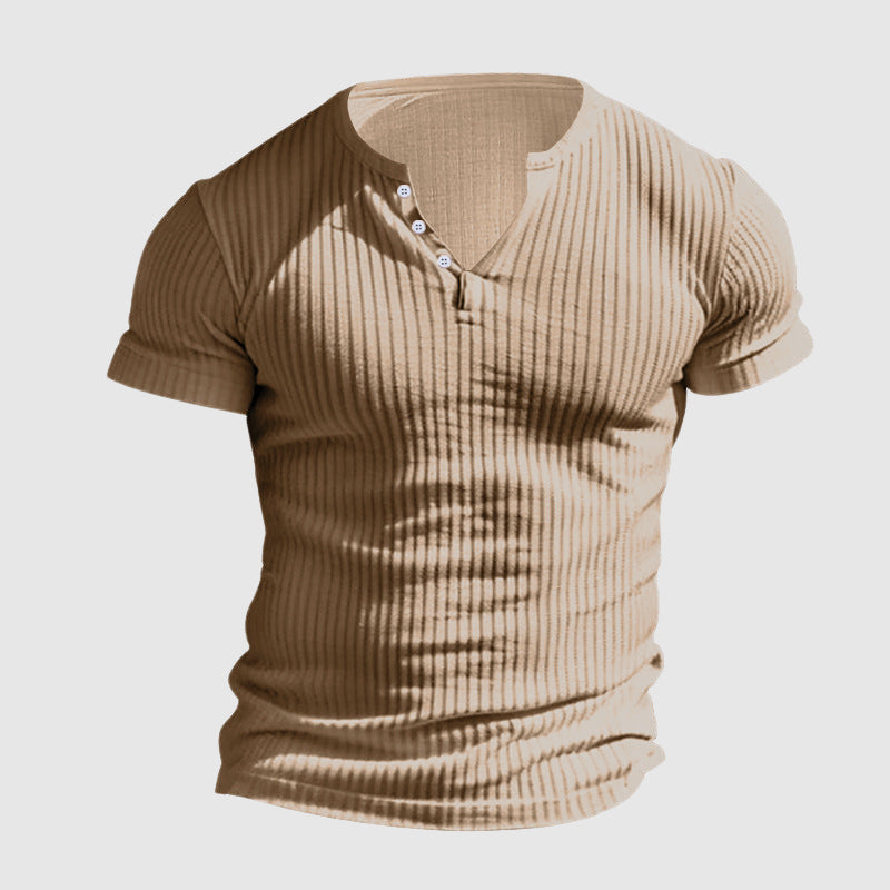 Heren Henley-shirt Slim Fit 6