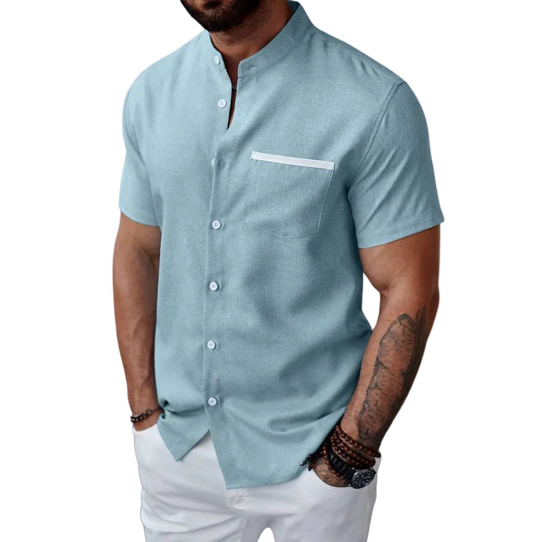 Heren Henley Shirt Casual Stijl 0