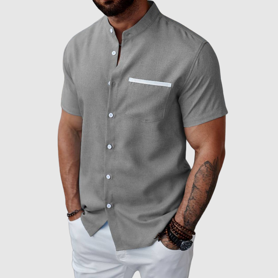 Heren Henley Shirt Casual Stijl 1