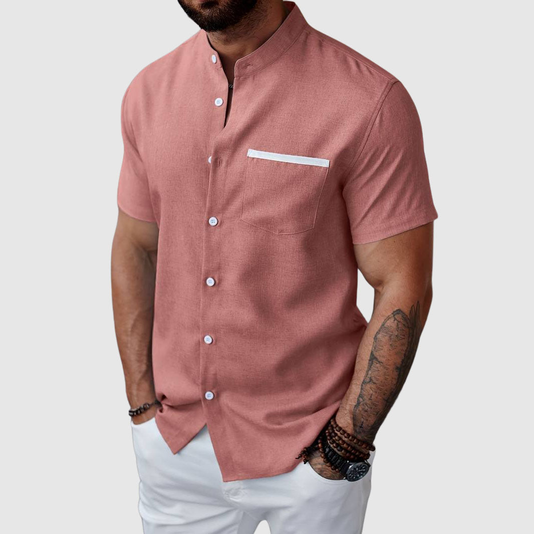 Heren Henley Shirt Casual Stijl 4