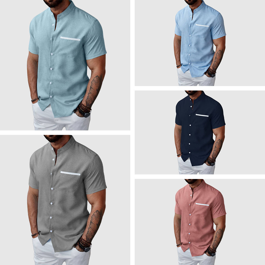 Heren Henley Shirt Casual Stijl 5