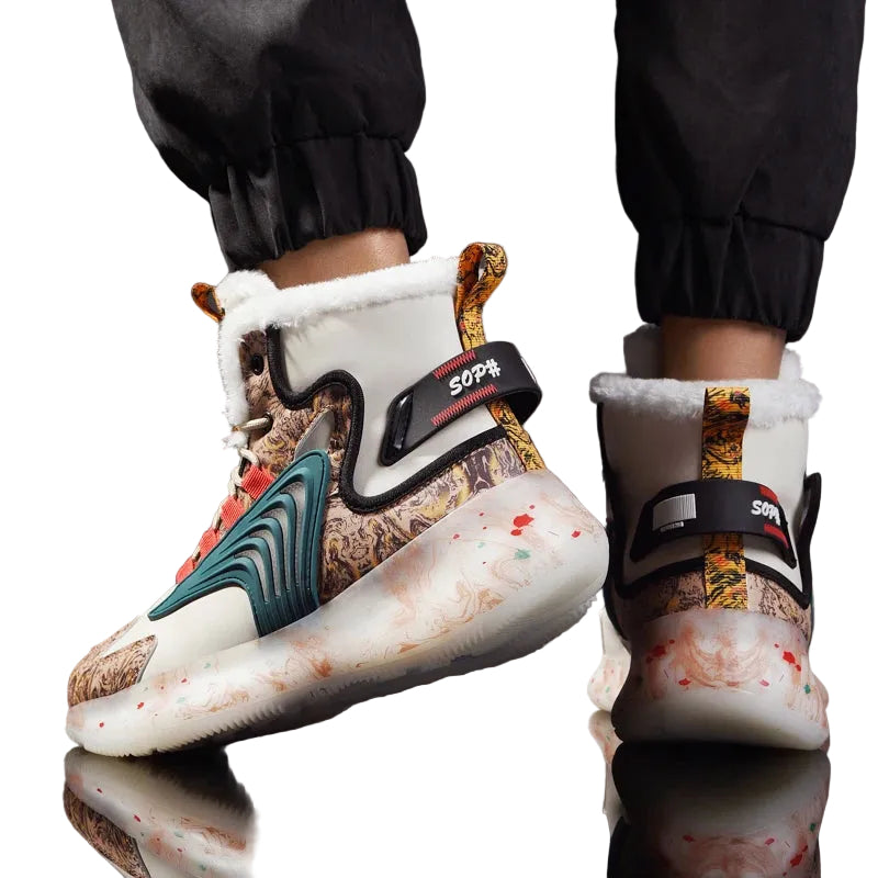 Heren Hoge Sneakers met Print en Comfortabele Binnenvoering 0