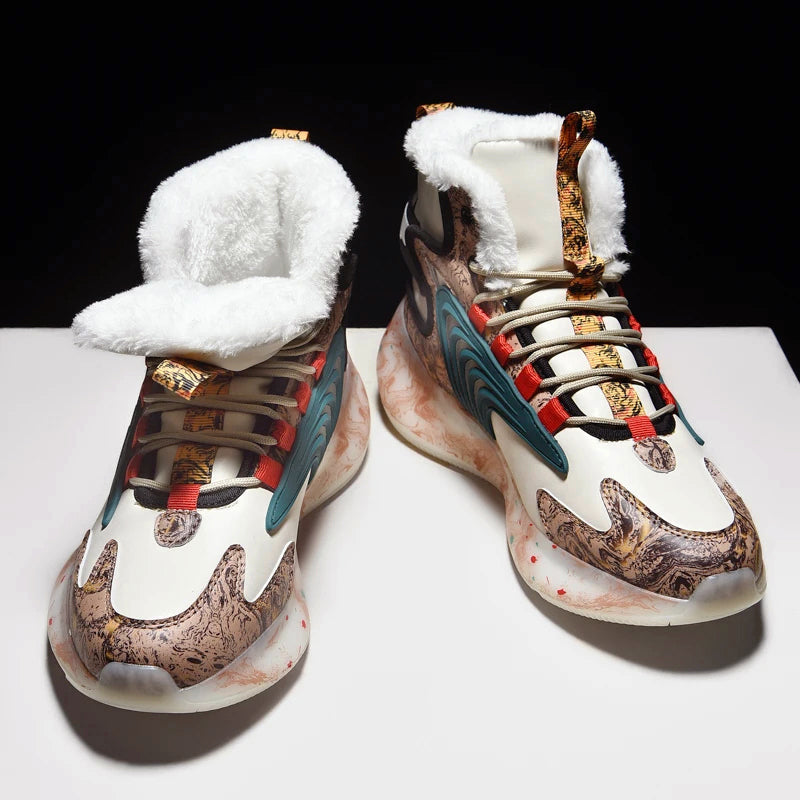 Heren Hoge Sneakers met Print en Comfortabele Binnenvoering 4