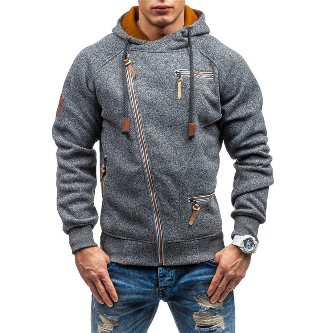 Heren Hoodie Casual Met Rits Moderne Look 1