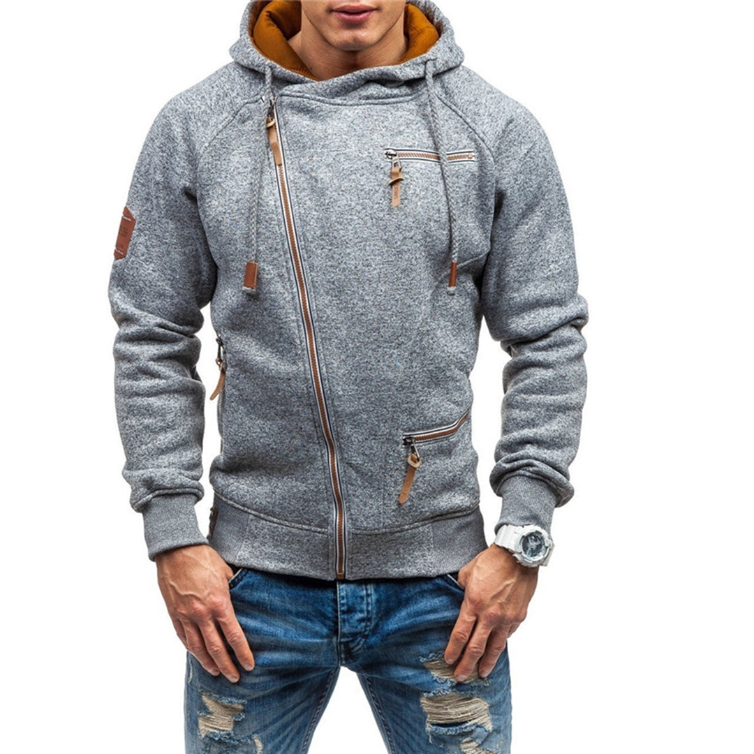 Heren Hoodie Casual Met Rits Moderne Look 3