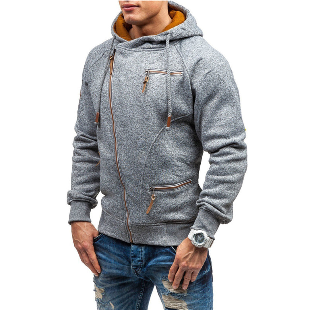 Heren Hoodie Casual Met Rits Moderne Look 4