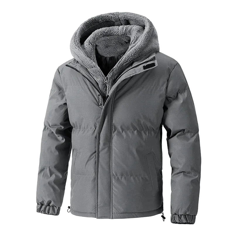 Heren Hoodie Gewatteerd met Sherpa Kap 0
