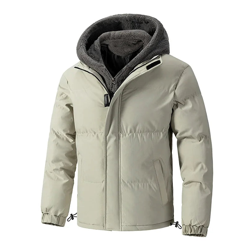Heren Hoodie Gewatteerd met Sherpa Kap 4