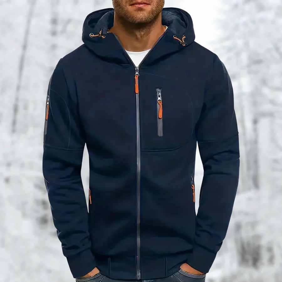 Heren Hoodie Jacke Met Praktische Rits 5