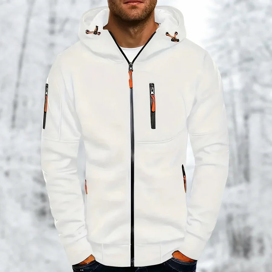 Heren Hoodie Jacke Met Praktische Rits 7