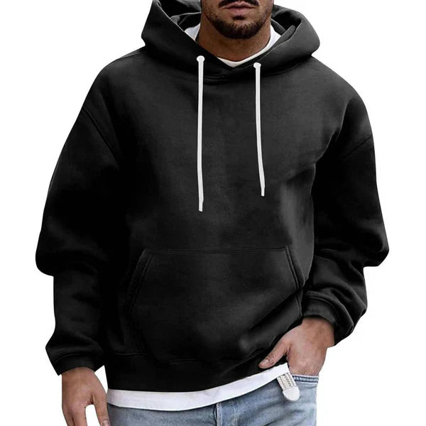 Heren Hoodie Met Praktische Zakken Zachte Stof Losse Pasvorm 2