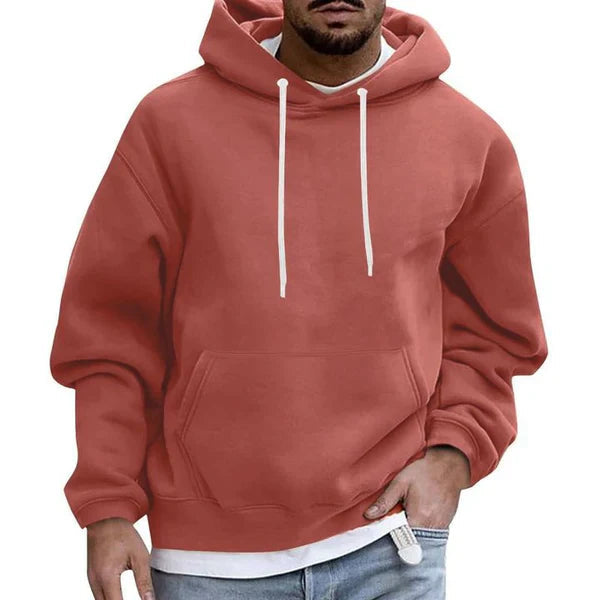 Heren Hoodie Met Praktische Zakken Zachte Stof Losse Pasvorm 4