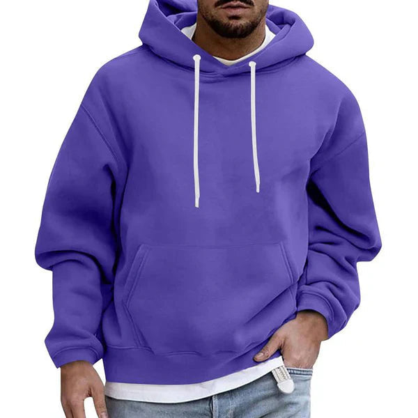 Heren Hoodie Met Praktische Zakken Zachte Stof Losse Pasvorm 7