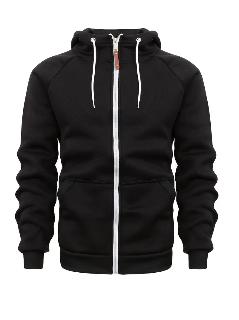 Heren Hoodie Met Rits Casual Stijl 1