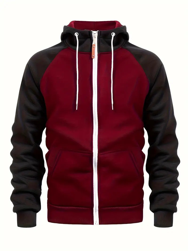 Heren Hoodie Met Rits Casual Stijl 4