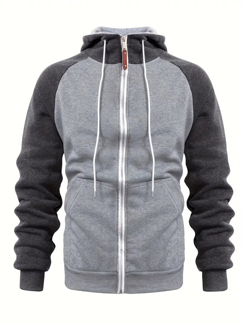 Heren Hoodie Met Rits Casual Stijl 5