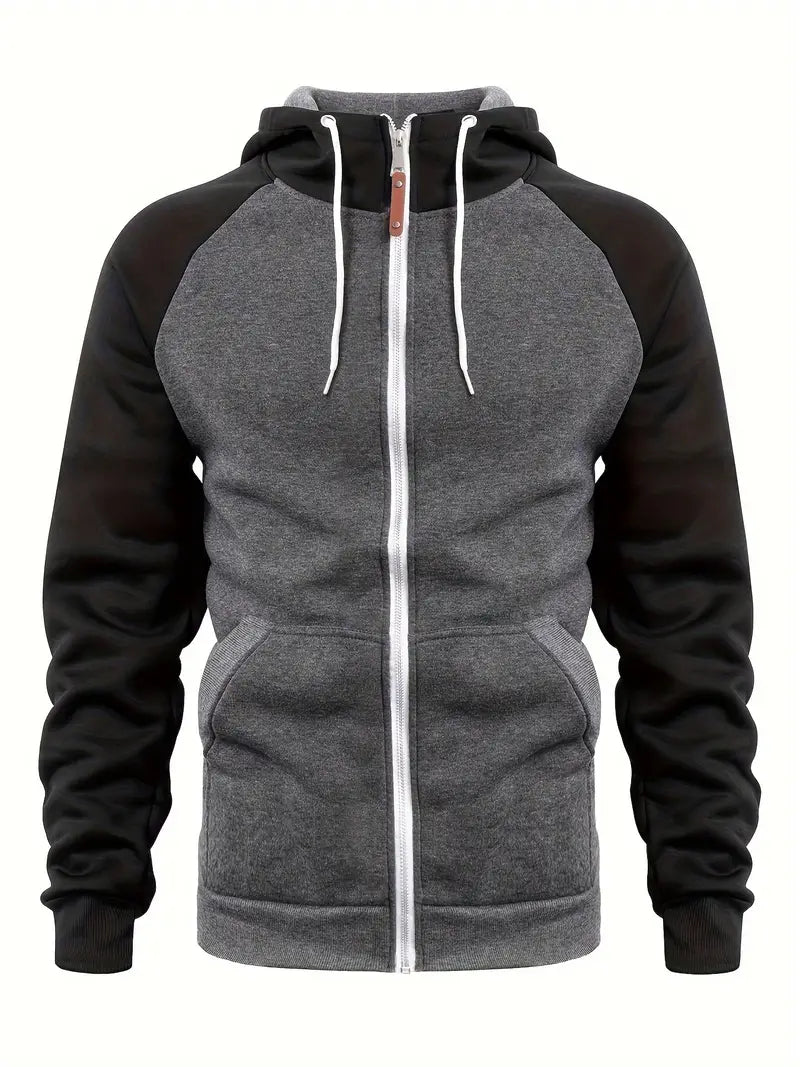 Heren Hoodie Met Rits Casual Stijl 8