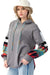 Heren Hoodie Terry Knit Mix Ruit Grijs 0
