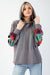Heren Hoodie Terry Knit Mix Ruit Grijs 2