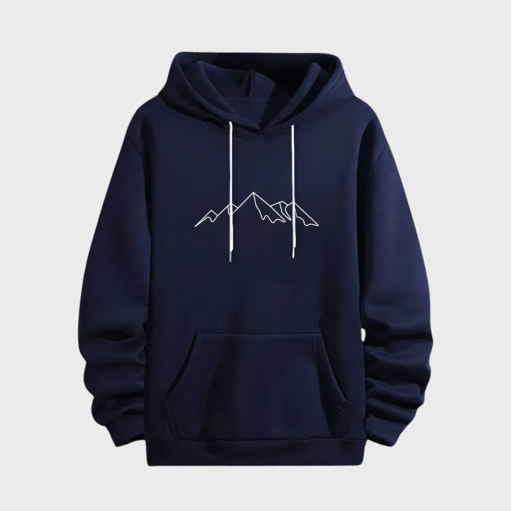 Heren Hoodie met Bergprint Stijlvol 9