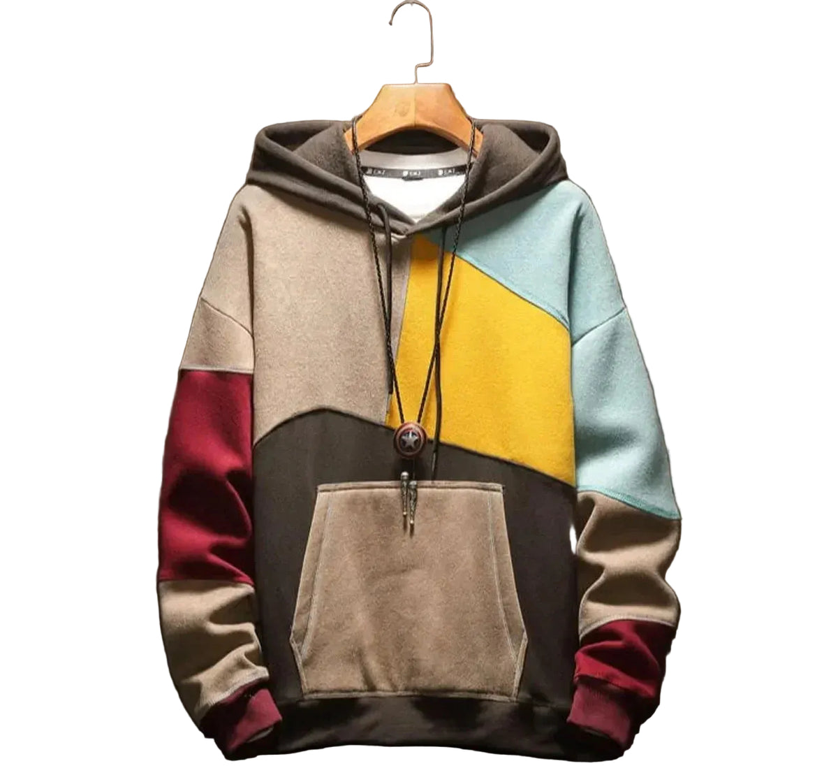 Heren Hoodie met Kleurblokken Casual Stijl 0