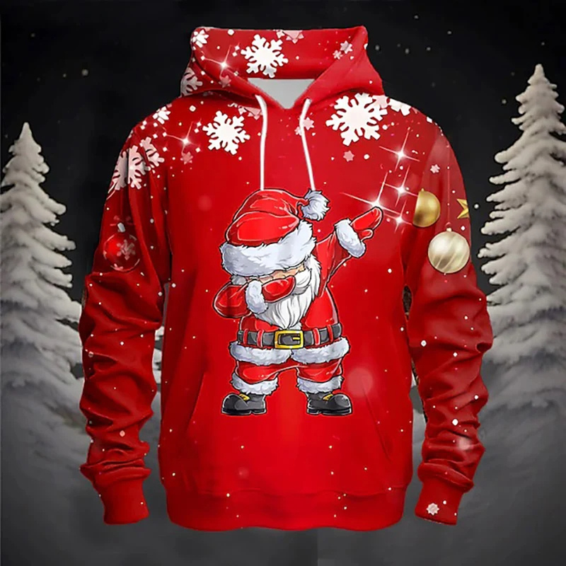 Heren Hoodie met Speels Rendier Design 2