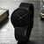 Heren Horloge Analoog Minimalistisch Staalblauw 5