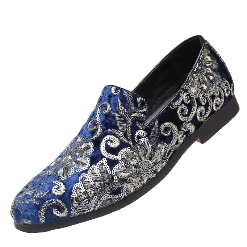 Heren Instaploafers Met Bloemenborduurwerk 0