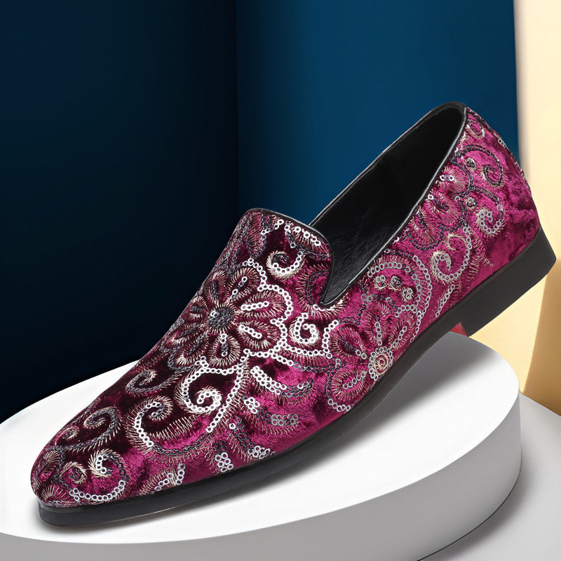 Heren Instaploafers Met Bloemenborduurwerk 1