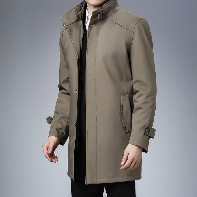 Heren Jas Business Met Opstaande Kraag Moderne Stijl 2