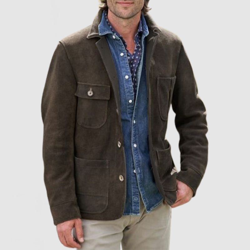 Heren Jas Retro Casual met Revers voor Diverse Gelegenheden 3