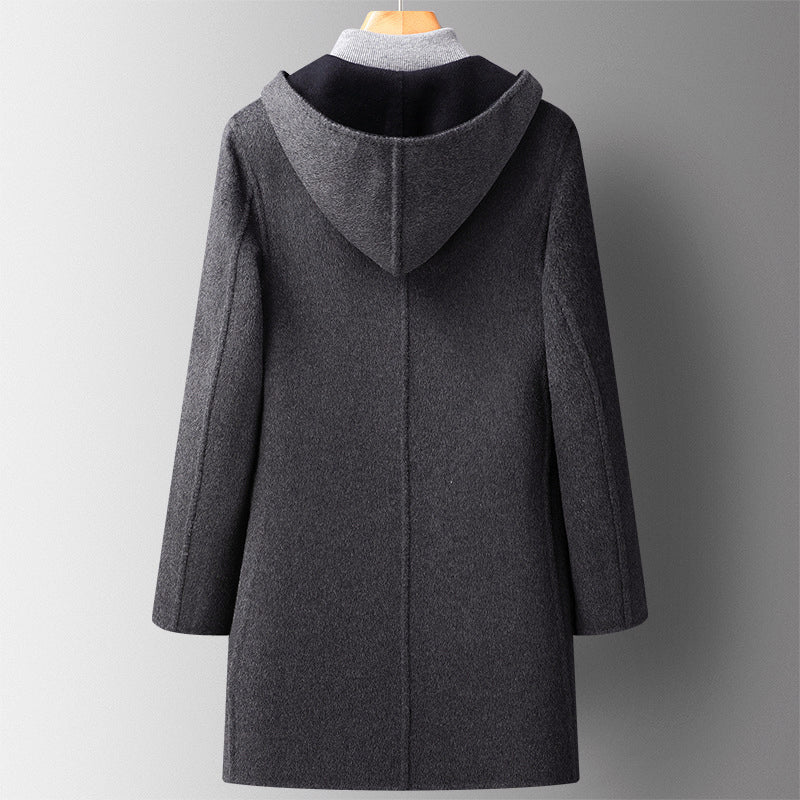 Heren Jas Winter Omkeerbaar Met Capuchon Stijlvol Design 4