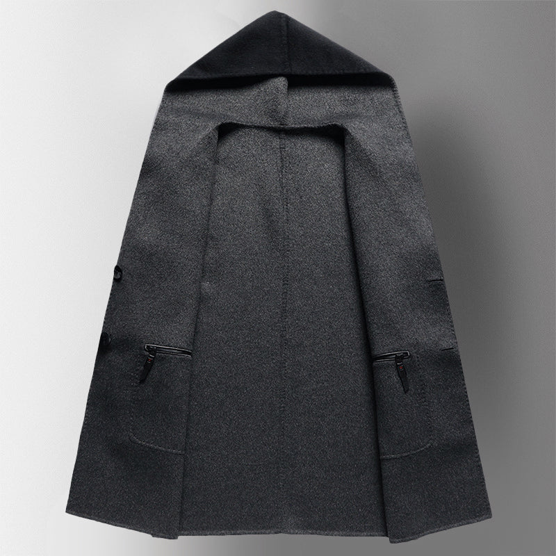Heren Jas Winter Omkeerbaar Met Capuchon Stijlvol Design 5
