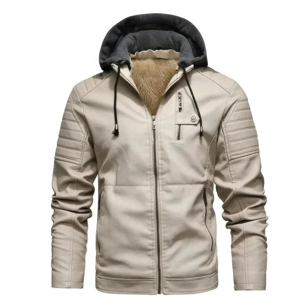 Heren Jas Winter met Capuchon Casual Stijl 0