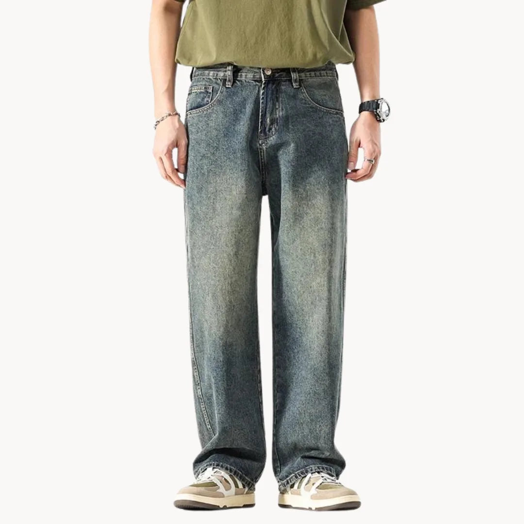 Heren Jeans Rechte Pijpen Casual Stijl 1