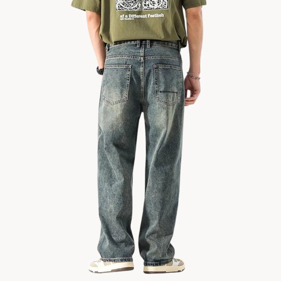 Heren Jeans Rechte Pijpen Casual Stijl 2