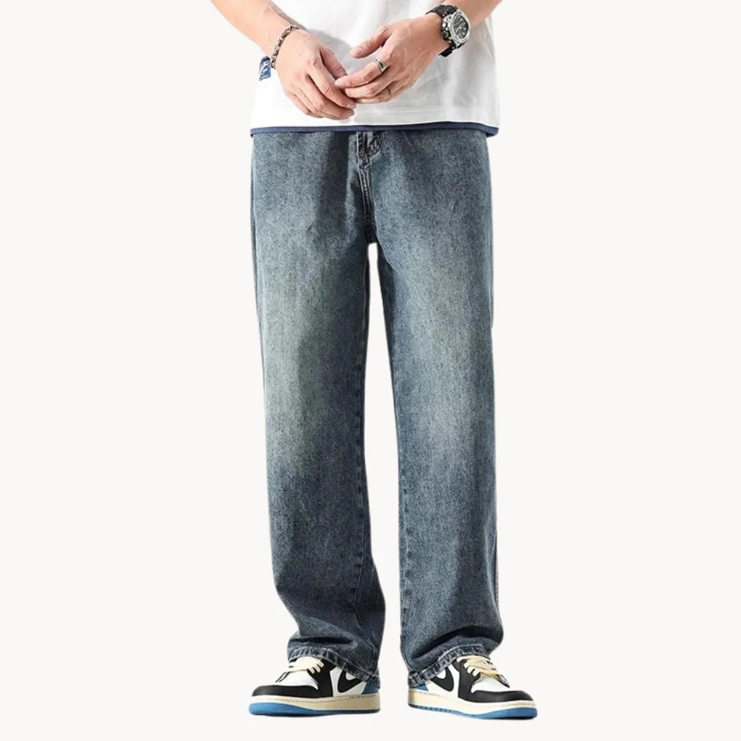 Heren Jeans Rechte Pijpen Casual Stijl 3