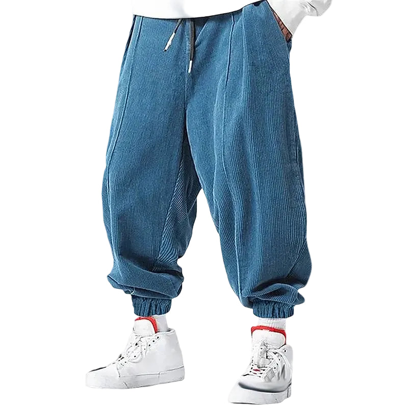Heren Joggingbroek Corduroy met Elastische Manchetten 0