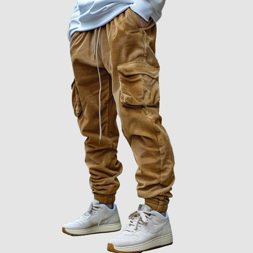 Heren Joggingbroek Vintage Relaxed Fit met Praktische Zakken 2