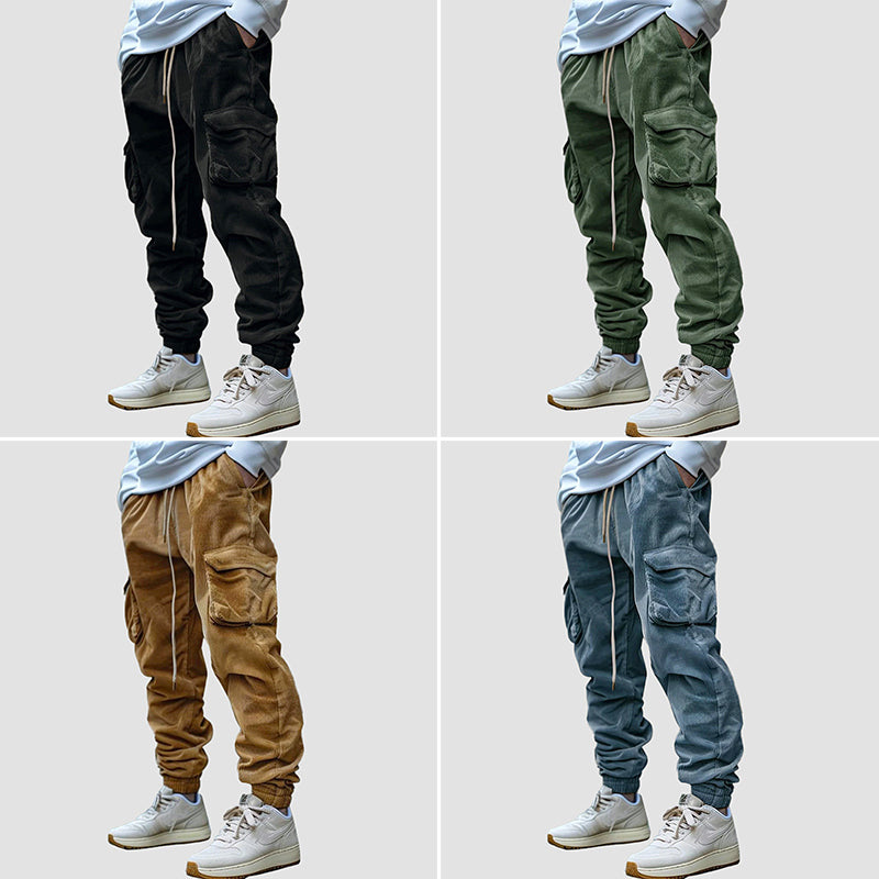 Heren Joggingbroek Vintage Relaxed Fit met Praktische Zakken 4