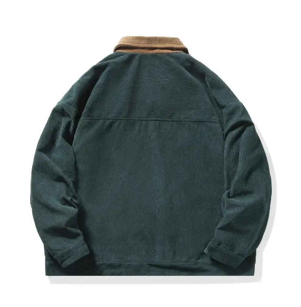 Heren Kleurblokjack Corduroy Casual Stijl 3