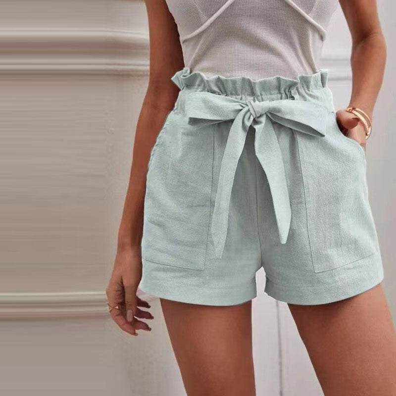 Heren Korte Broek Casual Effen Stijl met Verstelbaar Trekkoord 18